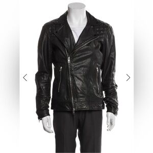 ALL SAINTS NWOT Men's Black Leather Jacket